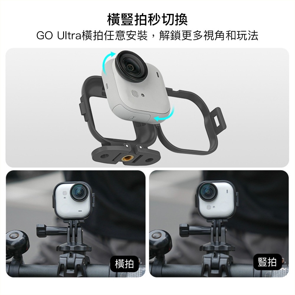 【彈藥庫】Sunnylife Insta360 GO Ultra 可折疊橫豎拍邊框 #GU-BK047-D-細節圖5