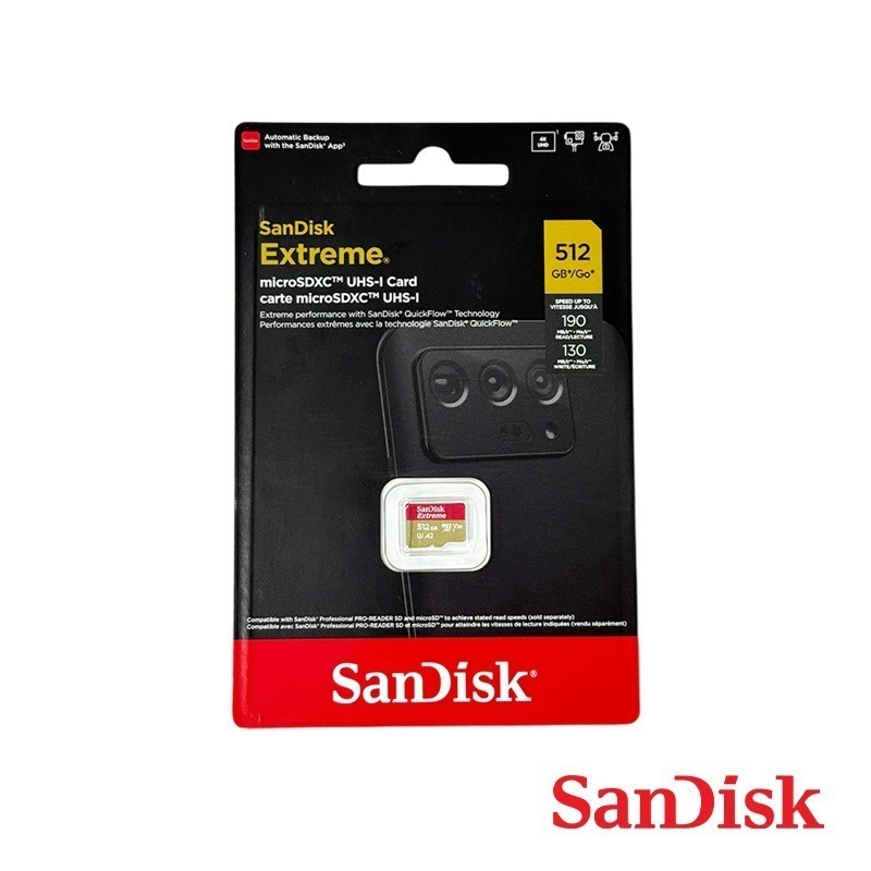 【彈藥庫】SanDisk Extreme microSD C10 U3 A2 V30 紅金卡 512G 記憶卡-細節圖4