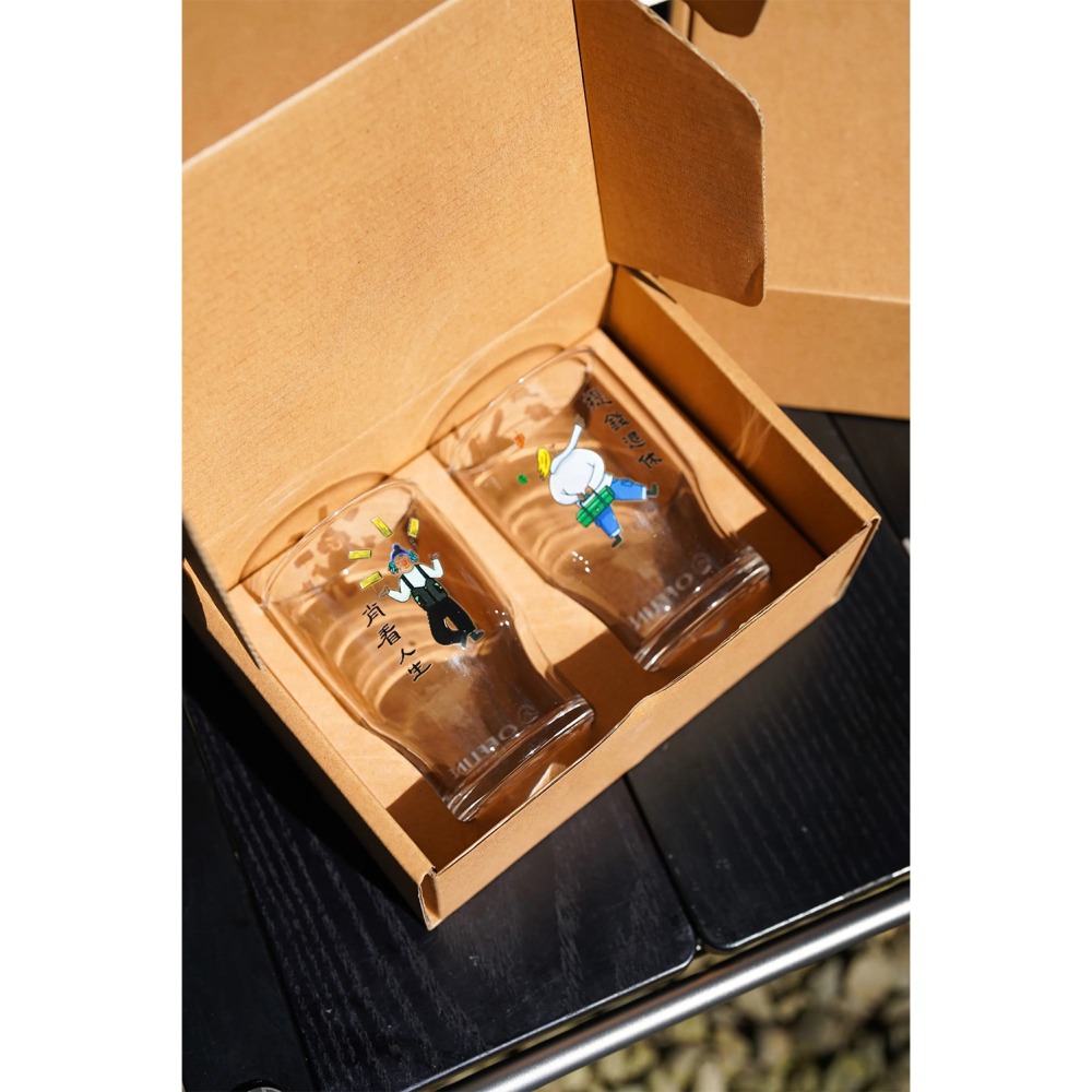 【彈藥庫】OFFLINE 玻璃杯-兩入(離線自由+靈感滿上/提錢退休+肖看人生) #OFL-DKG-細節圖3