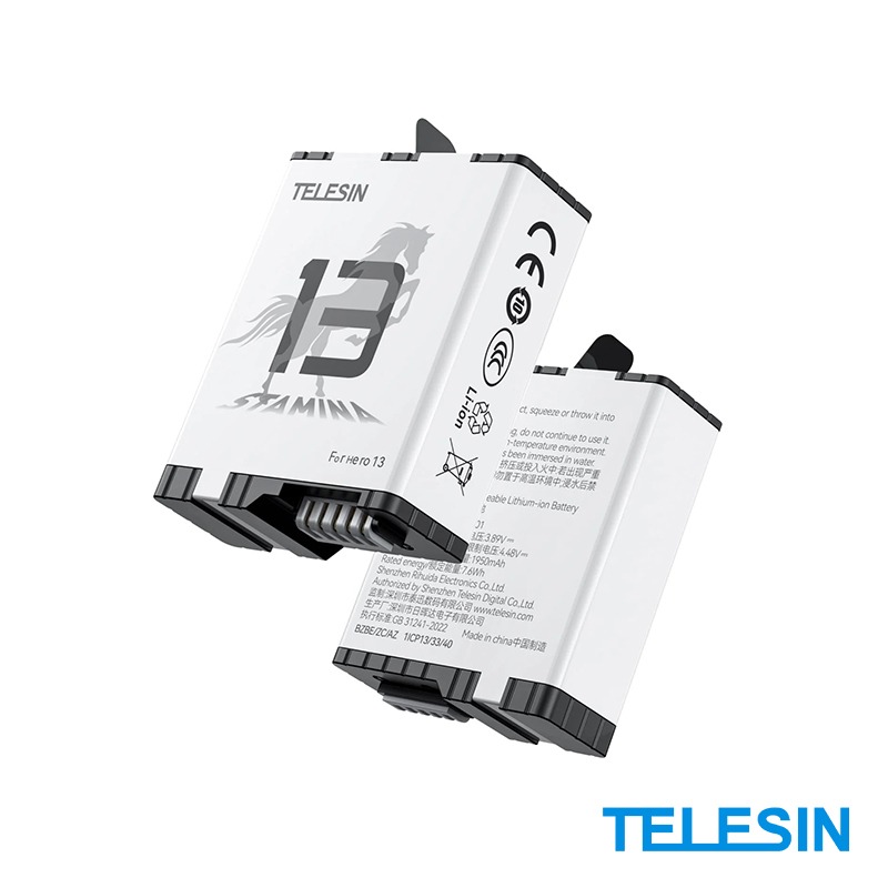 【彈藥庫】TELESIN GoPro HERO 13 Black 新版高性能電池 #S0-BTR-09-TGP-細節圖2