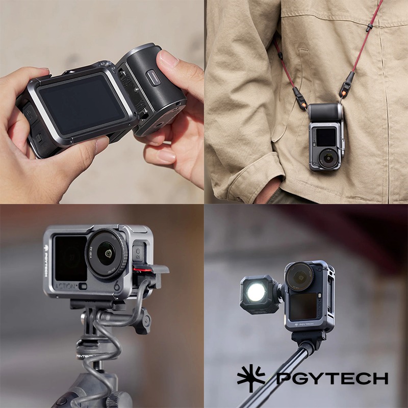 【彈藥庫】PGYTECH DJI OSMO ACTION 6 兔籠 (單兔籠/街拍手柄套裝) #P-62C-細節圖3