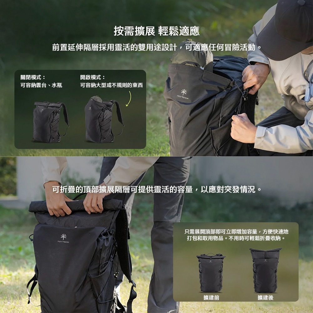 【彈藥庫】PGYTECH OnePro Ultralight 雙肩攝影包20L-深空黑 #P-CB-417-細節圖8