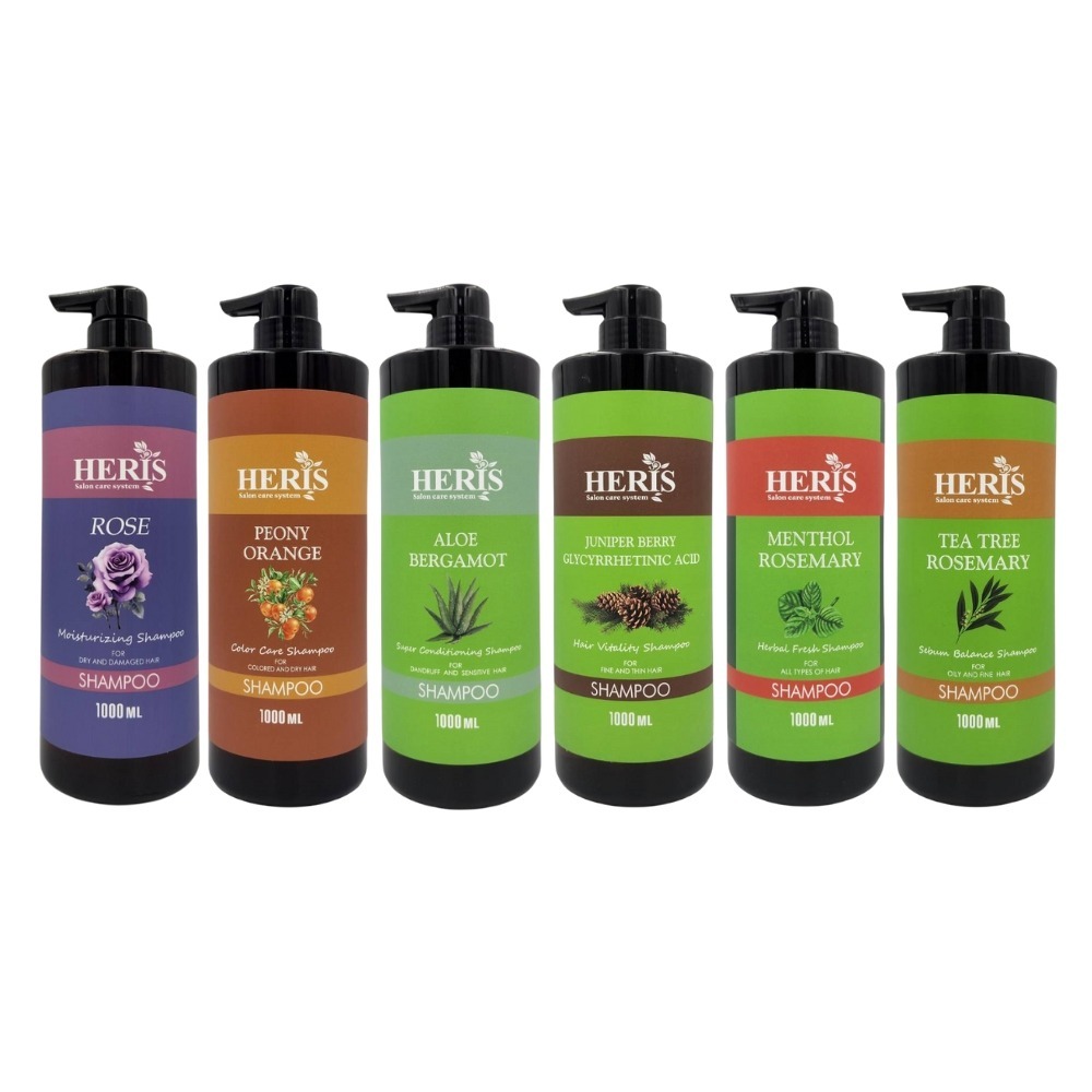 【Q Life】(現貨) 海莉思 HERIS 洗髮精 護髮素 玫瑰 蜜橙 蘆薈 杜松子 薄荷 茶樹 迷迭香 淨絲羽 頭皮-細節圖2