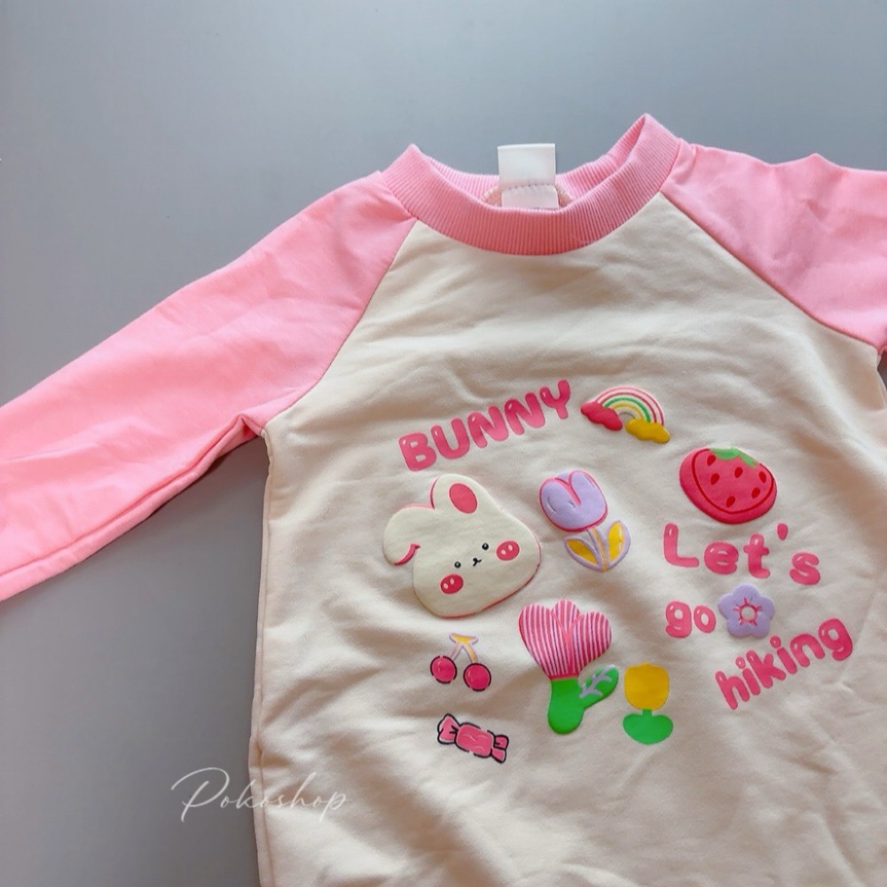 ᴘᴏᴋᴏꜱʜᴏᴘ ⚘ 現貨速發 ▸甜莓小兔春日爬爬衣#商品實拍 薄款-細節圖3