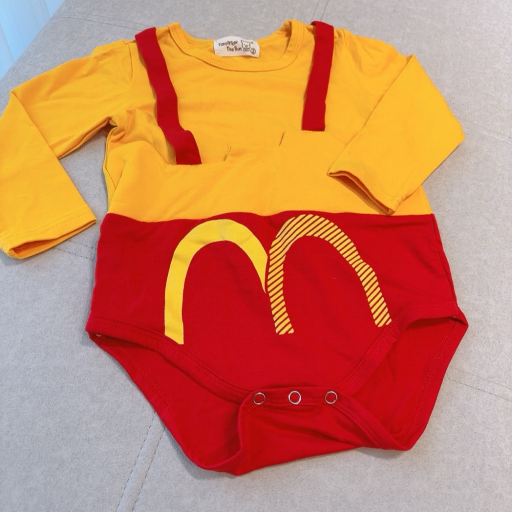 ᴘᴏᴋᴏꜱʜᴏᴘ ⚘ 現貨速發 ▸ 麥噹噹假兩件包屁衣 實拍 幼兒-細節圖3