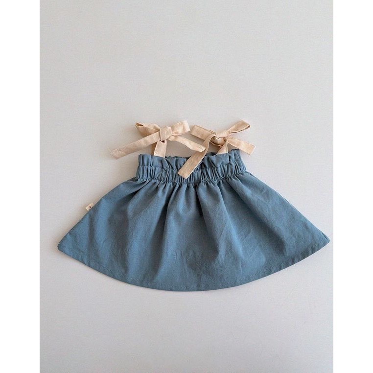 ᴘᴏᴋᴏꜱʜᴏᴘ ⚘ 預購 ▸ 韓系女童吊帶洋裝｜奶油蝴蝶結花園裙 碎花點點公主洋裝 兒童夏季童裝-規格圖6