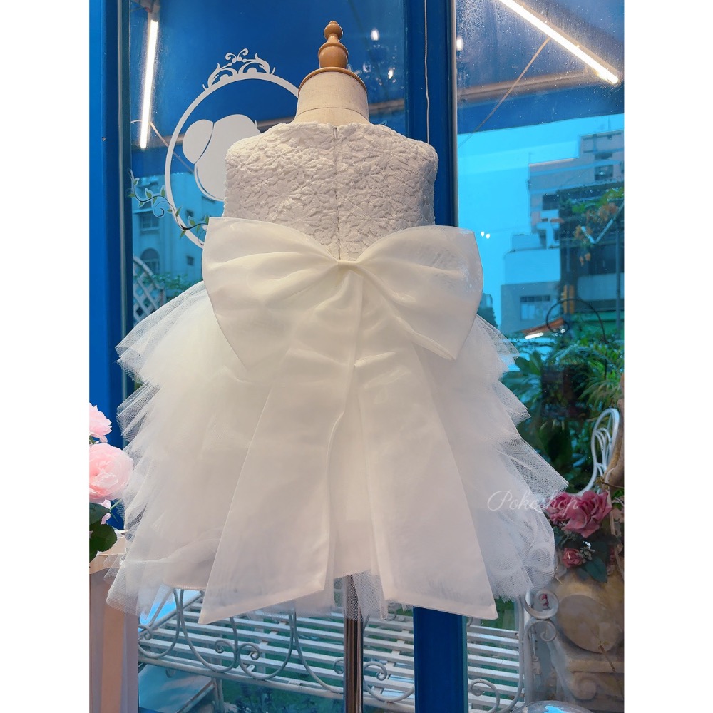 ᴘᴏᴋᴏꜱʜᴏᴘ ⚘ ▸現貨+預購▸女童公主蛋糕紗裙禮服🌷寶寶實拍 花童 表演 生日-細節圖5
