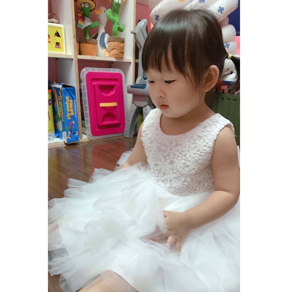 ᴘᴏᴋᴏꜱʜᴏᴘ ⚘ ▸現貨+預購▸女童公主蛋糕紗裙禮服🌷寶寶實拍 花童 表演 生日-細節圖7