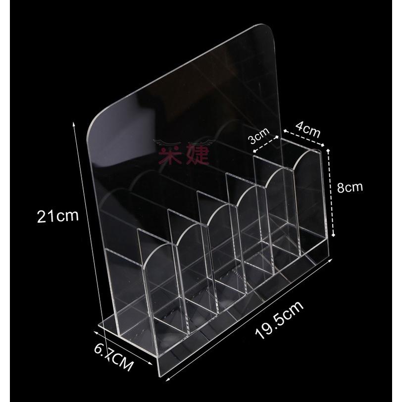 【采婕美學】壓克力展示架 指甲挫 海綿拋 化妝刷架(六格)拋光條架 收納架 收納盒 筆架 展示 工具架 收納專用-細節圖2