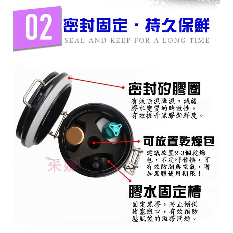 【采婕美學】黑膠儲存罐 保鮮罐 密封罐(三格/三色)黑膠 防塵罐 收納罐 黑膠儲藏 活性碳 除溼 保存盒 延長盒-細節圖3