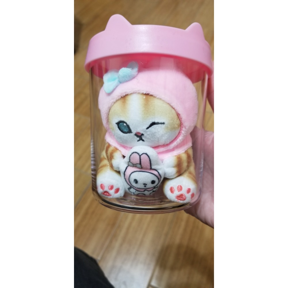 香港代購711 三麗鷗 x mofusand 掛飾+玻璃罐子連蓋-細節圖2