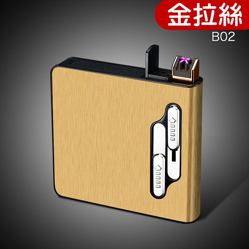 🔥【雙電弧防風打火機菸盒】 二合一菸盒 自動彈菸 充電點菸器 防風打火機 煙盒 💨USB充電 打火機 防潮 醒味 菸-規格圖9