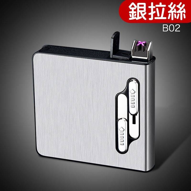 🔥【雙電弧防風打火機菸盒】 二合一菸盒 自動彈菸 充電點菸器 防風打火機 煙盒 💨USB充電 打火機 防潮 醒味 菸-規格圖9