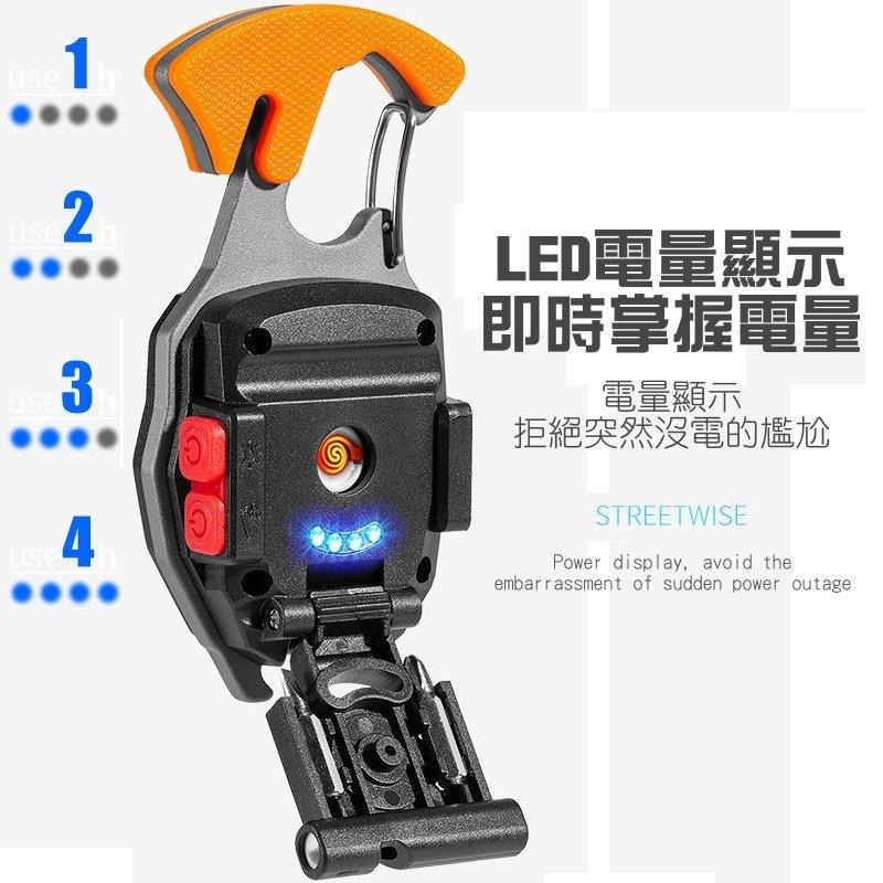 🔦【多功能鑰匙扣燈】COB強磁工作燈💡求生哨✚螺絲刀✚點煙器✚割刀✚開瓶器✚USB充電手電筒｜鑰匙扣燈｜隨身攜帶-細節圖4