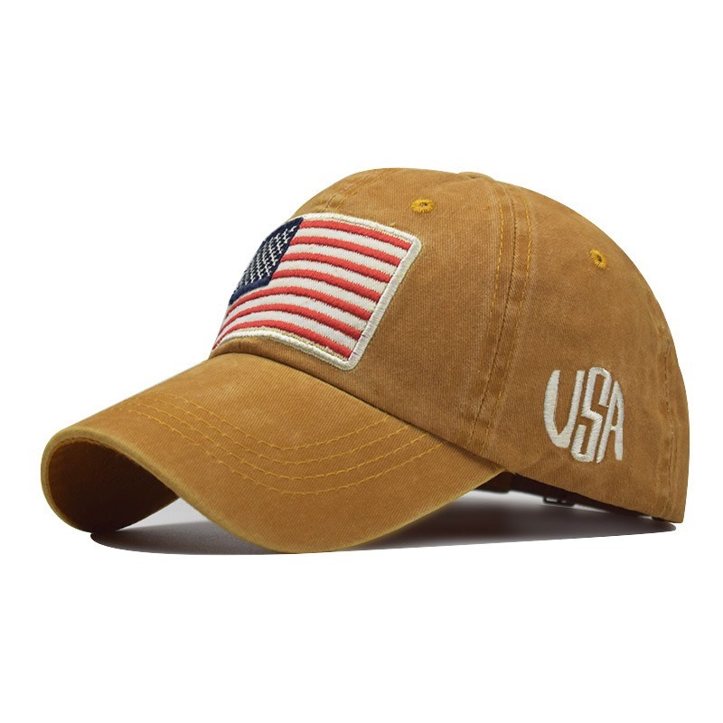 🧢【潮流百搭】經典貼布刷舊純棉遮陽帽 國旗貼布帽 棒球帽 美式休閒 水洗棉質仿舊棒球帽 復古帽子 情侶帽 遮陽帽-規格圖9