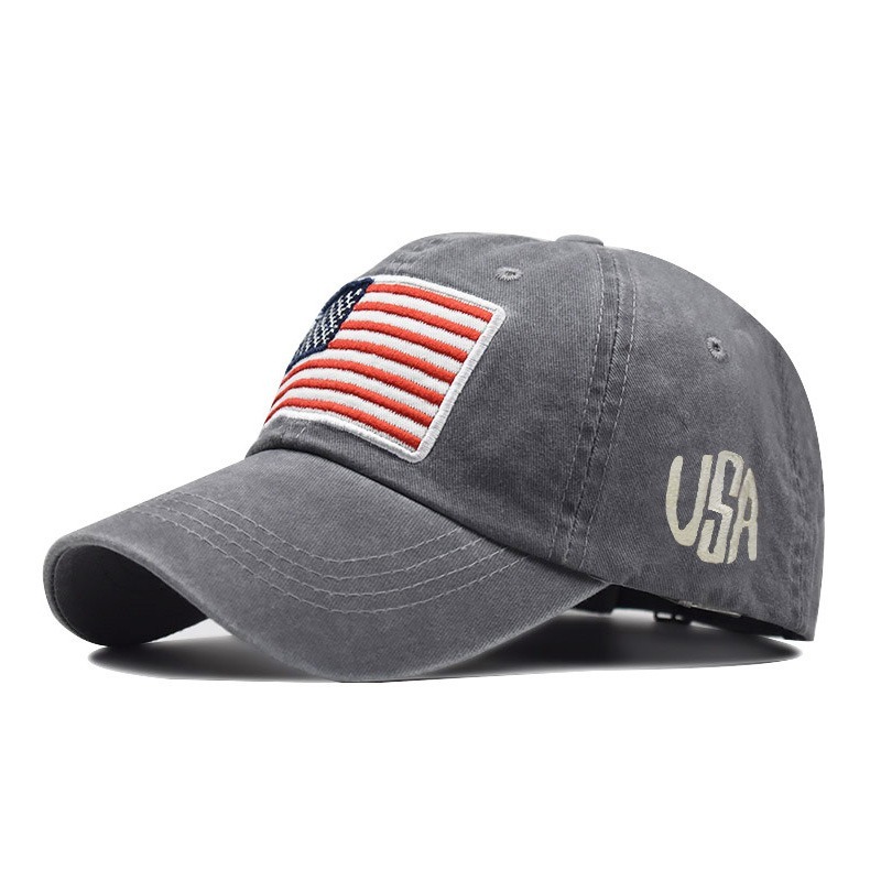 🧢【潮流百搭】經典貼布刷舊純棉遮陽帽 國旗貼布帽 棒球帽 美式休閒 水洗棉質仿舊棒球帽 復古帽子 情侶帽 遮陽帽-規格圖9