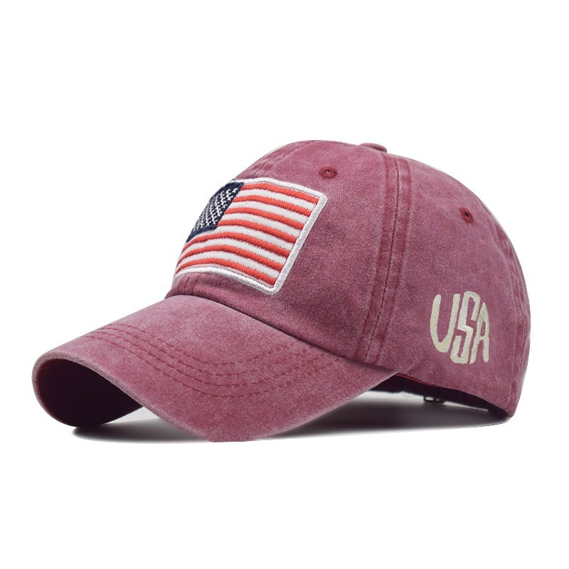 🧢【潮流百搭】經典貼布刷舊純棉遮陽帽 國旗貼布帽 棒球帽 美式休閒 水洗棉質仿舊棒球帽 復古帽子 情侶帽 遮陽帽-規格圖9