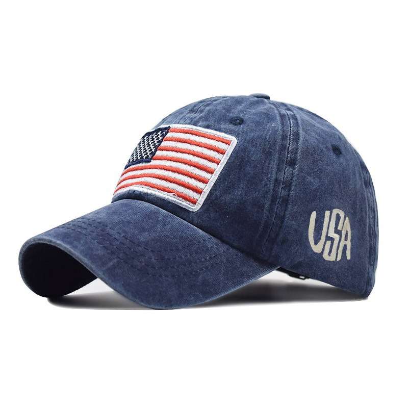 🧢【潮流百搭】經典貼布刷舊純棉遮陽帽 國旗貼布帽 棒球帽 美式休閒 水洗棉質仿舊棒球帽 復古帽子 情侶帽 遮陽帽-規格圖9