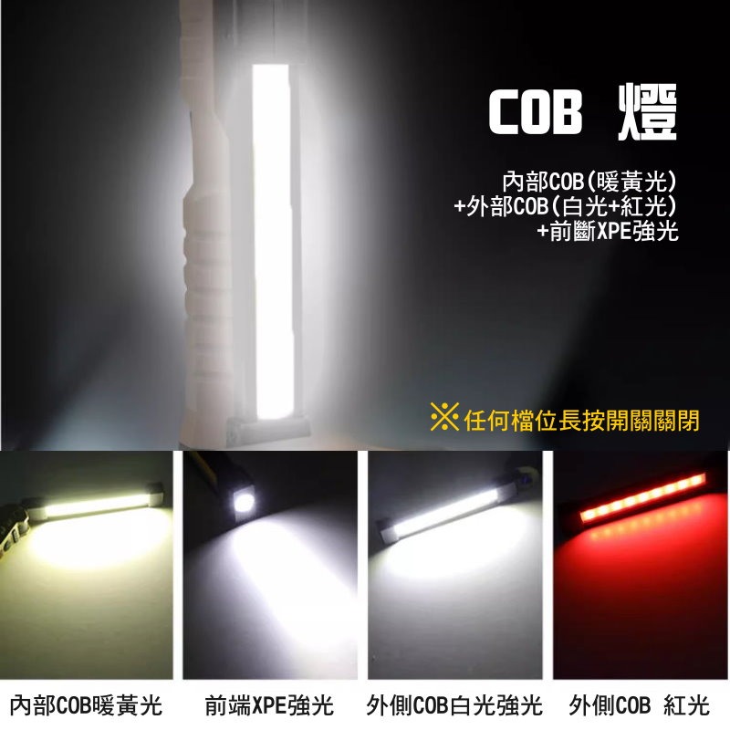 🟡【🔋COB磁吸工作燈】🔧TYPE-C快充｜多功能摺疊LED手電筒｜維修照明神器｜戶外燈｜維修燈｜手電筒｜露營燈｜-細節圖8