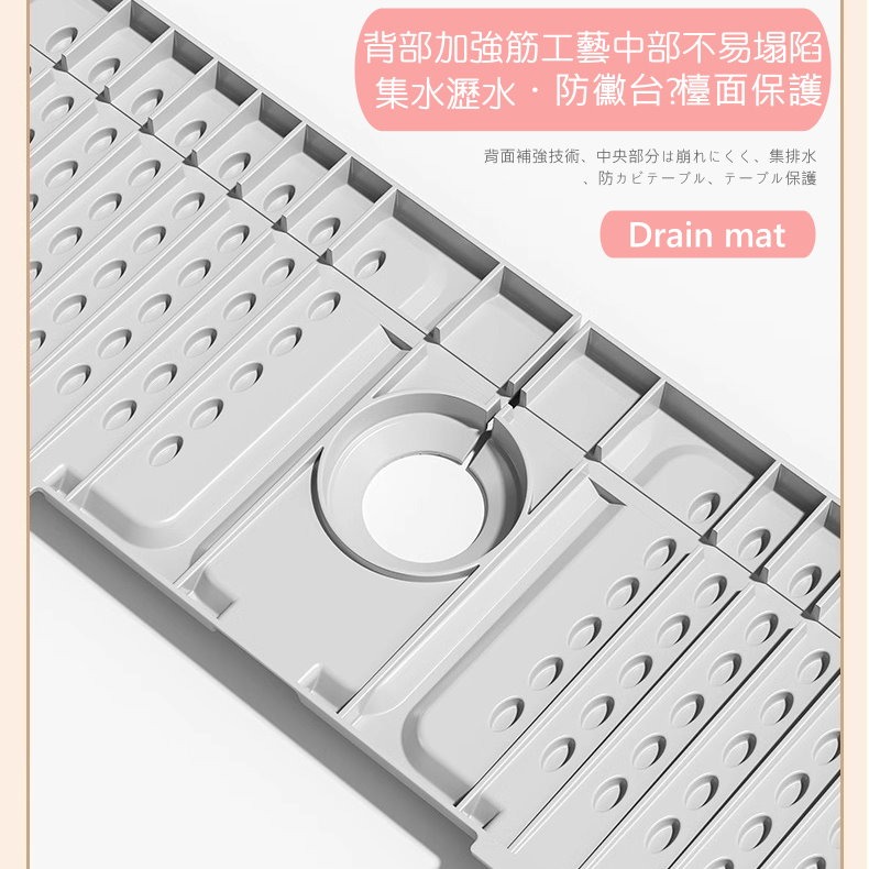 【🚿新品】水龍頭瀝水墊 💧 廚房浴室防水防霉墊 🏠 矽膠折疊收納 矽膠瀝水墊 廚房瀝水 檯面瀝水墊【現貨速發】-細節圖7