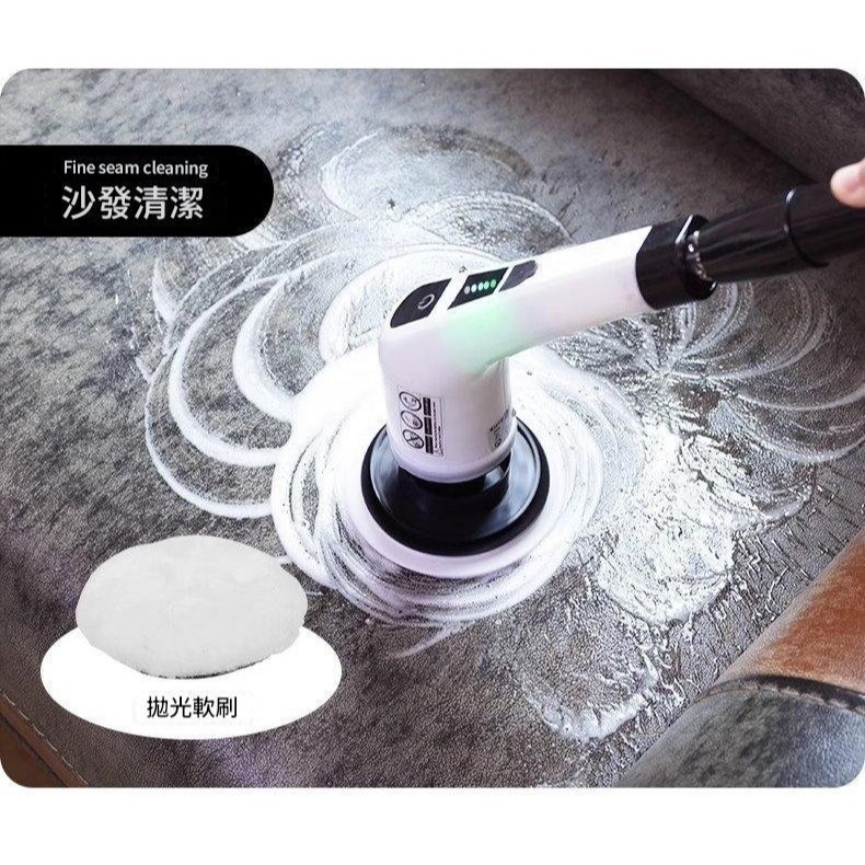 【🔥現貨速出】⚡無線電動清潔刷 多功能刷頭組 🚿浴室廚房神器 強力去污擦地刷 家用伸縮手持刷 浴室地磚電動刷-細節圖9