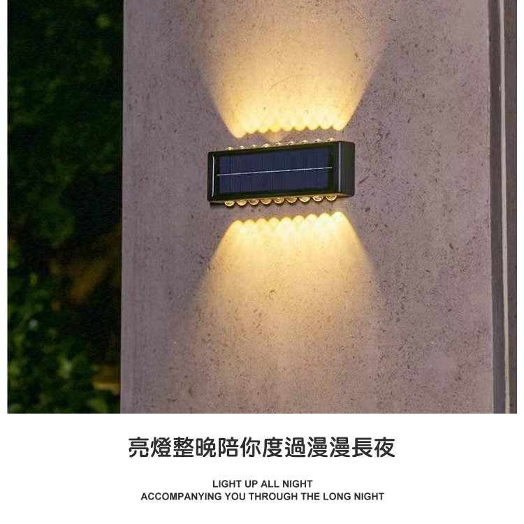🌞【太陽能感應壁燈】上下照LED戶外防水燈💡免佈線庭院照明🌙戶外防水感應燈☀️0電費陽台庭院牆燈🌿免插電節能環保-細節圖9