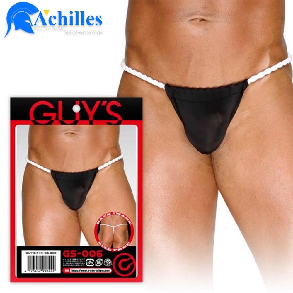 日本 A-ONE GUY＇S 危險男人香 男性性感內褲 簡易型黑色黑貓褌	(GV男優,鈴木龍治,男情趣內褲,六尺褌)-細節圖4