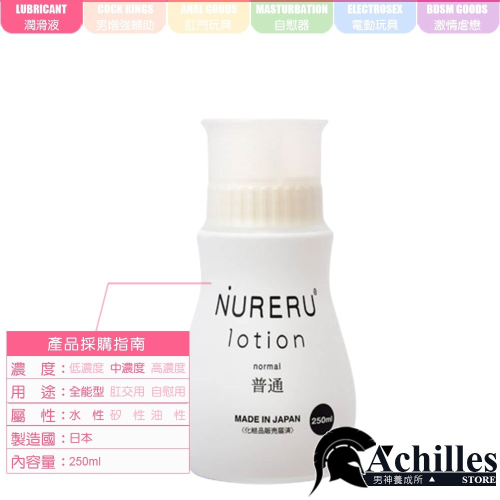 日本 NURERU 玻尿酸 標準黏度配方 溫和親膚水性潤滑液(KY,情趣用品,潤滑劑,透明質酸)