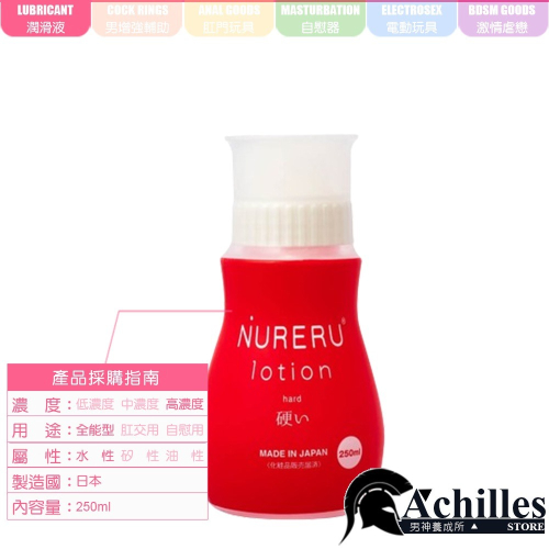 日本 NURERU 玻尿酸 高黏度配方 溫和親膚水性潤滑液(KY,情趣用品,潤滑劑,透明質酸)