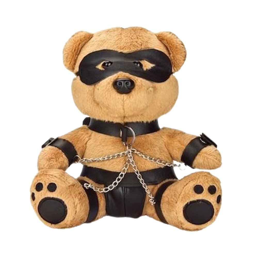 【CHARLIE 皮革鎖鏈查理】美國 BB 交換禮物 BDSM 風泰迪熊玩偶(聖誕禮物,BDSM,情趣玩具,毛絨玩具熊)-細節圖2