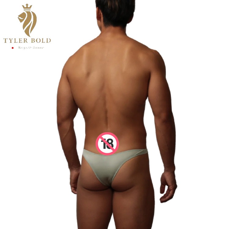 TYLER BOLD 泰勒寶 男性性感極限低腰3D立體囊袋 巴西式比基尼三角褲 光澤金屬綠 Ultra Low-Rise-細節圖2