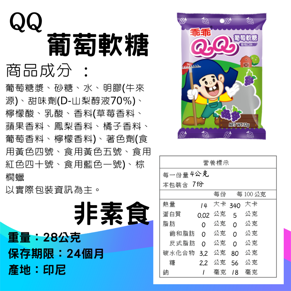 乖乖 QQ 小熊軟糖 葡萄軟糖 可樂軟糖 [928福利社]-細節圖5