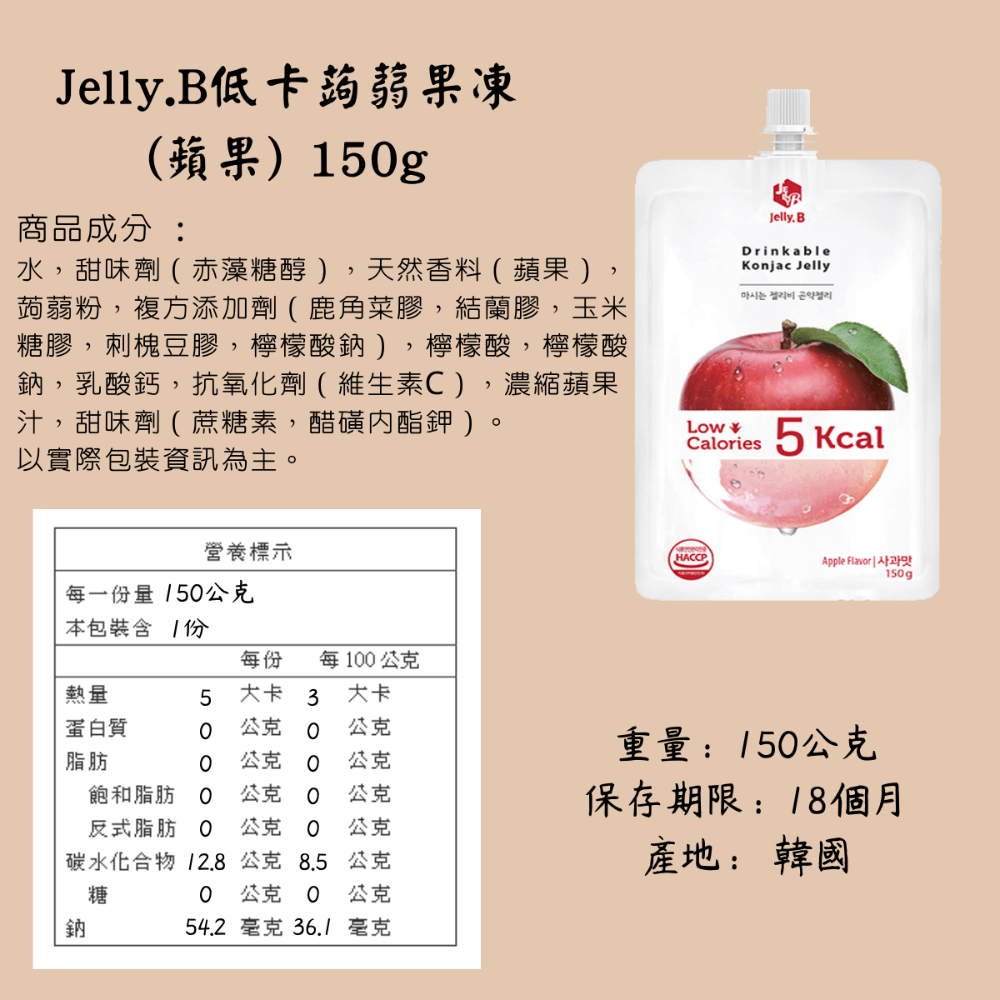 韓國 Jelly.B 低卡 蒟蒻果凍 果凍 荔枝 藍莓 青葡萄 芒果 蘋果 水蜜桃 紫葡萄 [928福利社]-細節圖8