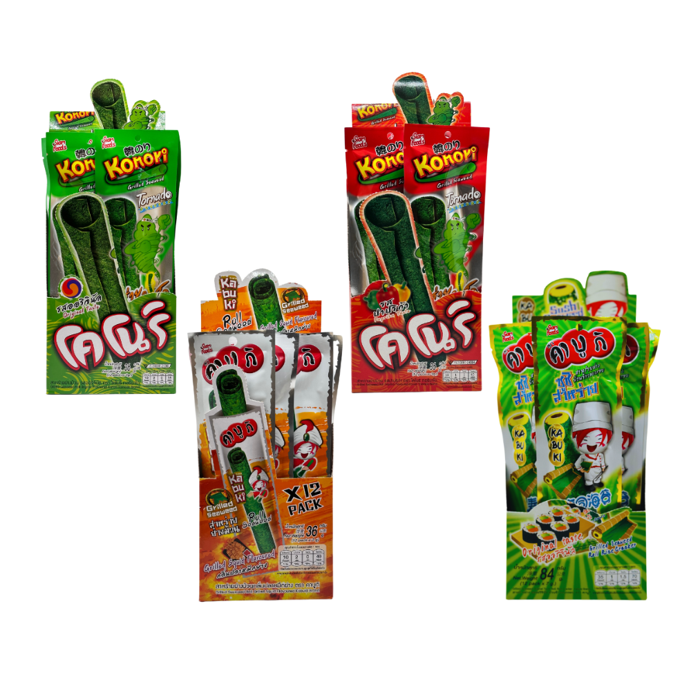 KONORI 泰國 海苔捲 原味 香辣 魷魚 壽司 12捲/盒 每卷獨立包裝 [928福利社]-細節圖2