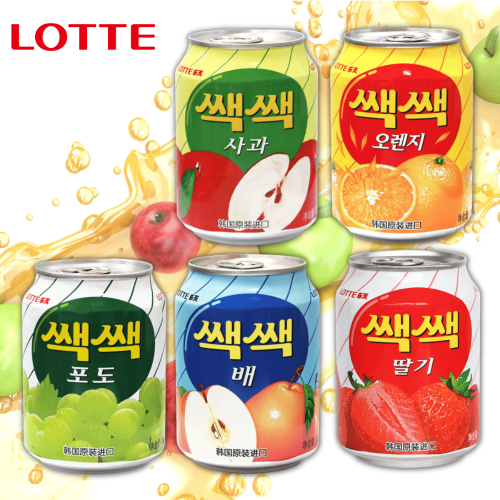 韓國 Lotte 樂天 果汁 葡萄 橘子 草莓 水梨 蘋果 238ml [928福利社]