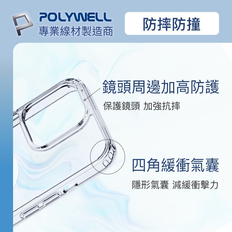 Polywell 磁吸式手機殼 全透明款 軍規防摔 適用iPhone 13 14 Magsafe [928福利社]-細節圖7