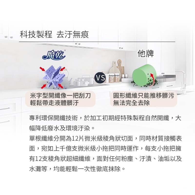 魔乾廚房擦拭布 7倍快速吸水 30x32cm 極超細纖維抹布 928福利社-細節圖5