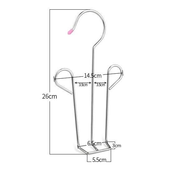 可旋轉式 雙鉤 不鏽鋼 晾鞋架 【顏色隨機】[928福利社]-細節圖7