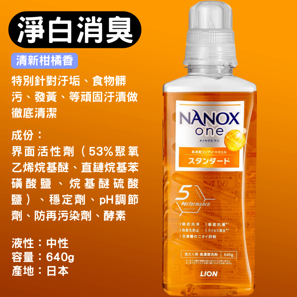 日本 獅王 Lion NANOX ONE 奈米樂 濃縮洗衣精 淨白 抗菌 除臭 除霉 [928福利社]-細節圖4