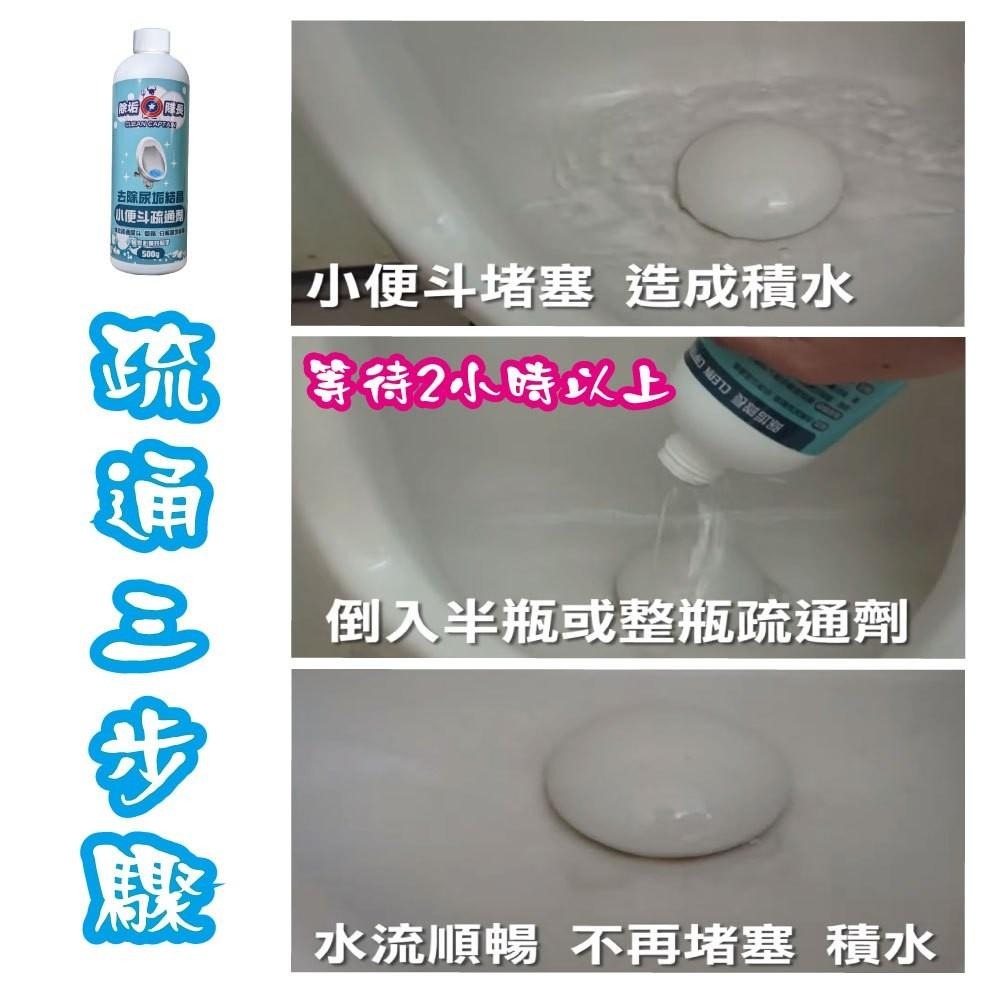 除垢隊長小便斗疏通劑 幫助分解尿垢 500g 疏通清潔 928福利社-細節圖6