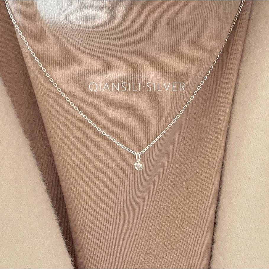 小巧圓潤珍珠花朵項鍊-細節圖5