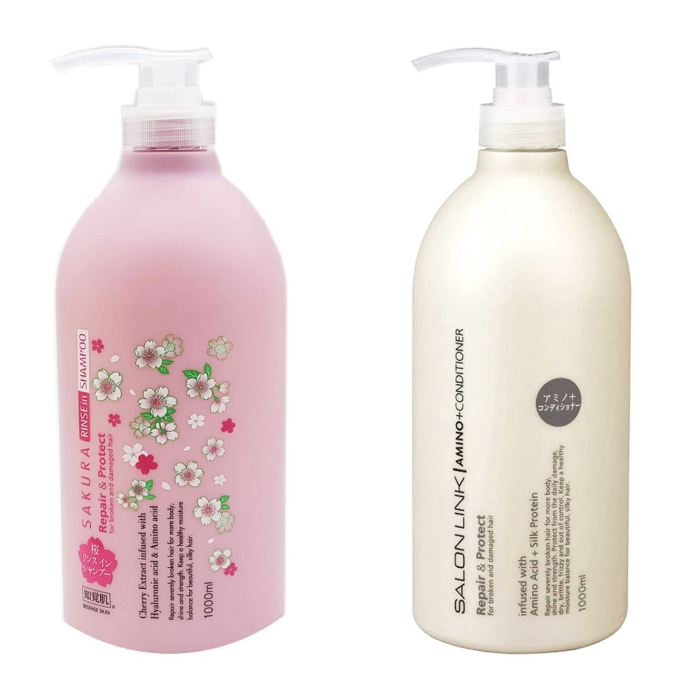 KUMANO 熊野油脂 沙龍櫻花氨基酸修護洗髮精1000ml，下單前請先詢問貨量-細節圖2