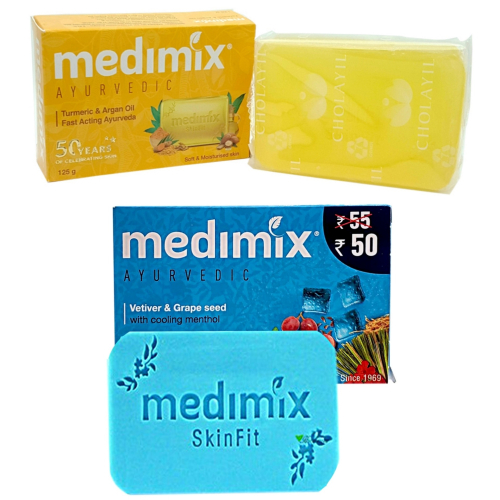 MEDIMIX 寶貝美膚皂125G(薑黃-黃/岩蘭草&amp;葡萄仔美膚皂-藍）有2款香味可選，下單前請先詢問貨量