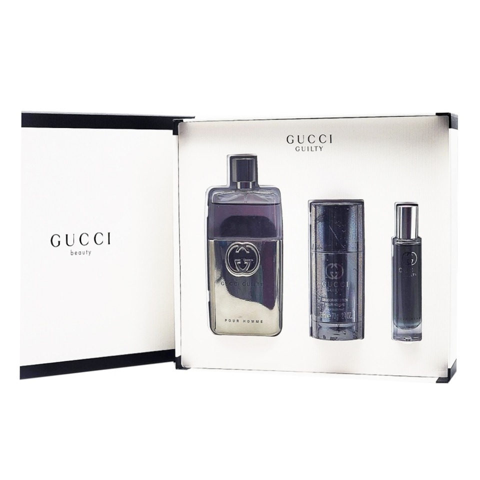 GUCCI 罪愛男性禮盒57137（淡香水90ml+淡香精15ml+體香膏75ml），市價4500元，平輸，請先詢貨量-細節圖2