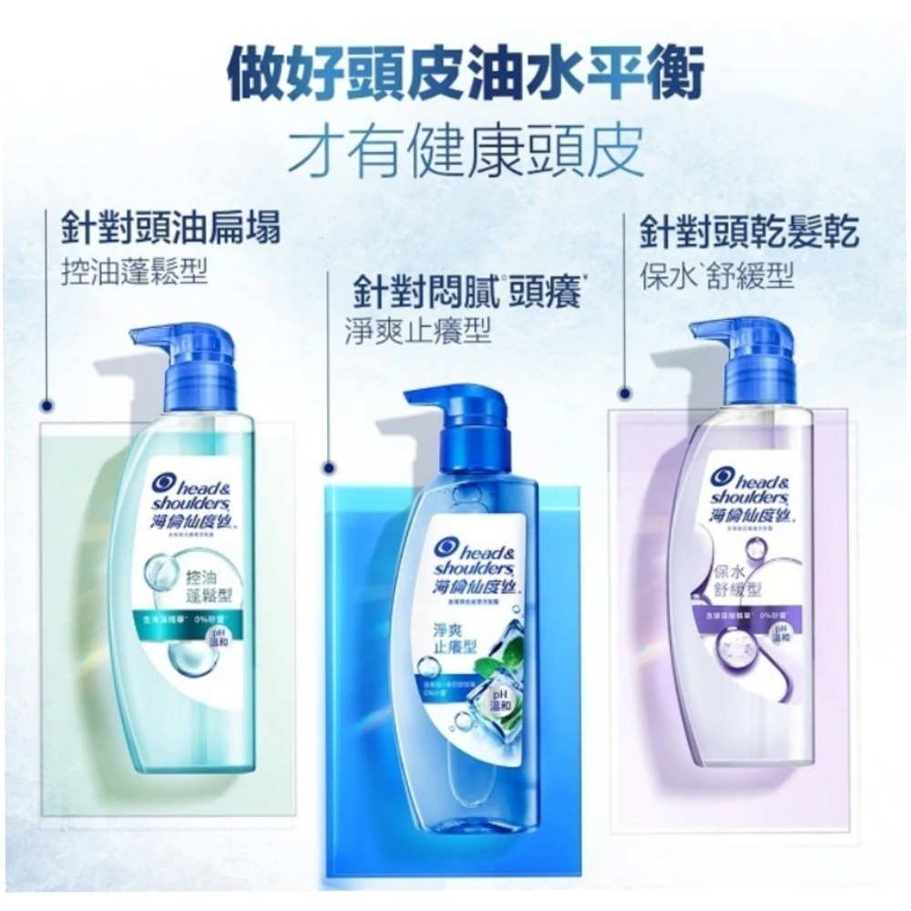 海倫仙度絲 去屑頭皮護理洗髮露350ml（淨爽止癢/控油蓬鬆）有2款可選擇，市價299元，下單前請先詢問貨量-細節圖2