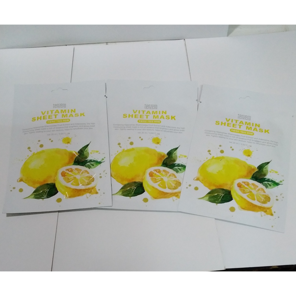 TENZERO 單片面膜25ml（綠茶/維生素）有2款可選擇，下單前請先詢問貨量-細節圖2