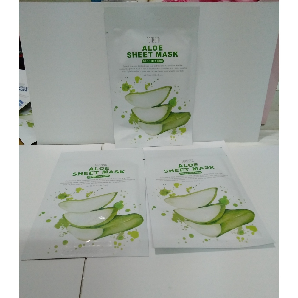 TENZERO 單片面膜25ml（膠原蛋白/蘆薈）有2款可選擇，下單前請先詢問貨量-細節圖2