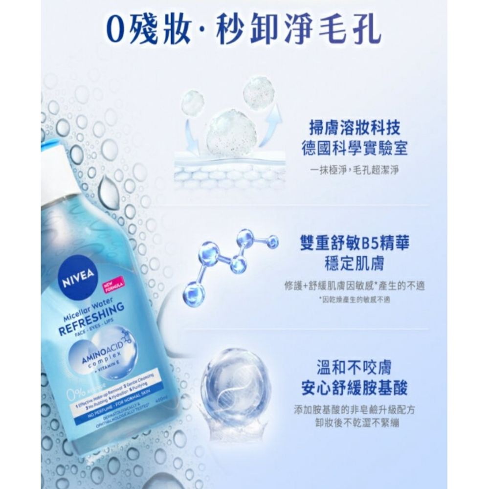 NIVEA 妮維雅 妮維雅X爽爽貓1+1明星卸妝聯名組(眼部卸妝液125ml+卸妝水-水潤型400ml)市價：838元-細節圖4
