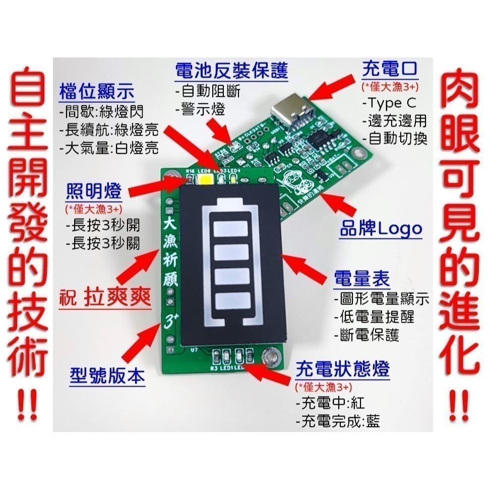 [全面降價+免運] 大漁3 Plus / 3號機復刻版 釣魚用多功迷你打氣機/增氧泵 (不含電池、顏色隨機)-細節圖4