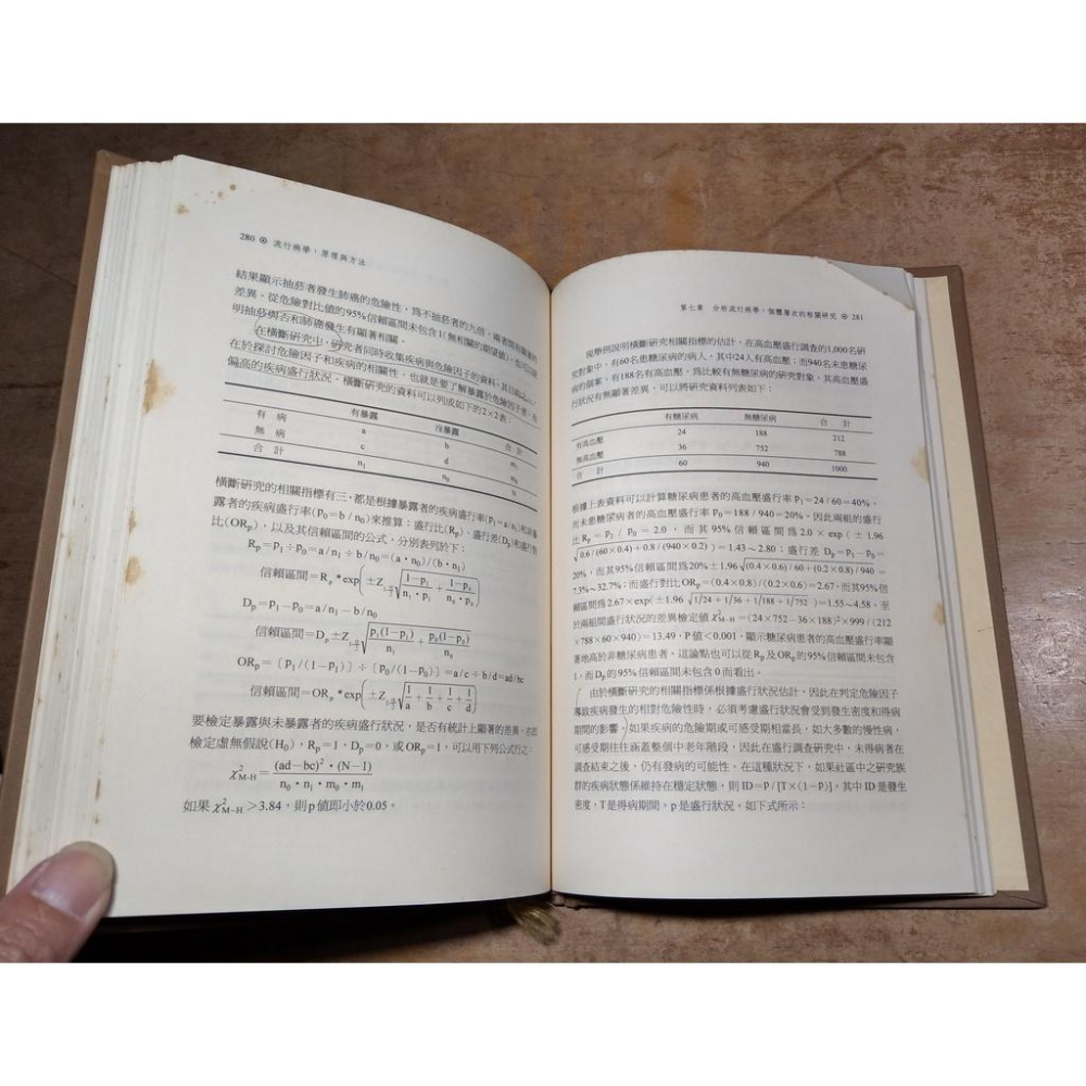 流行病學：原理與方法(泛黃多書斑、凌亂的劃記)│陳建仁│聯經│圖書老舊-細節圖8